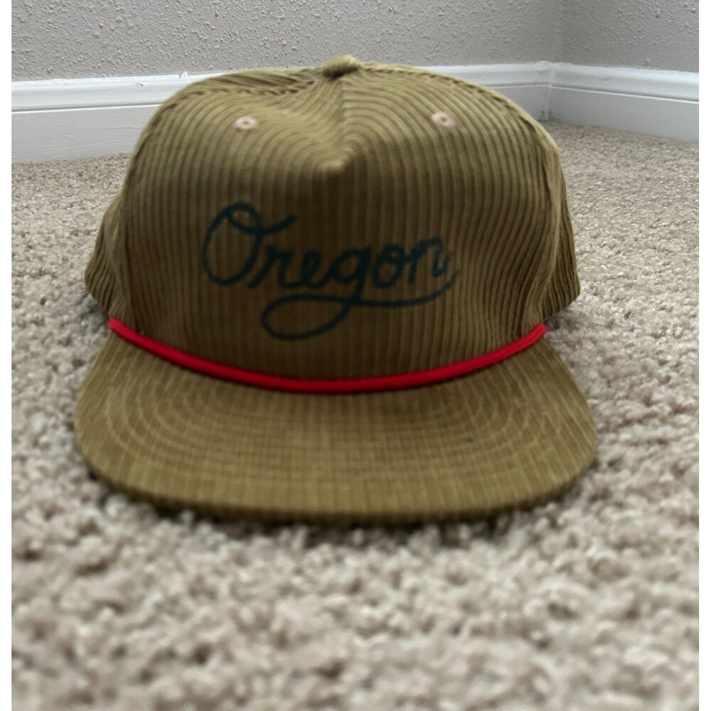 Oregon Rope Hat Tender Loving Empire Corduroy Snapback Cap Old Gold